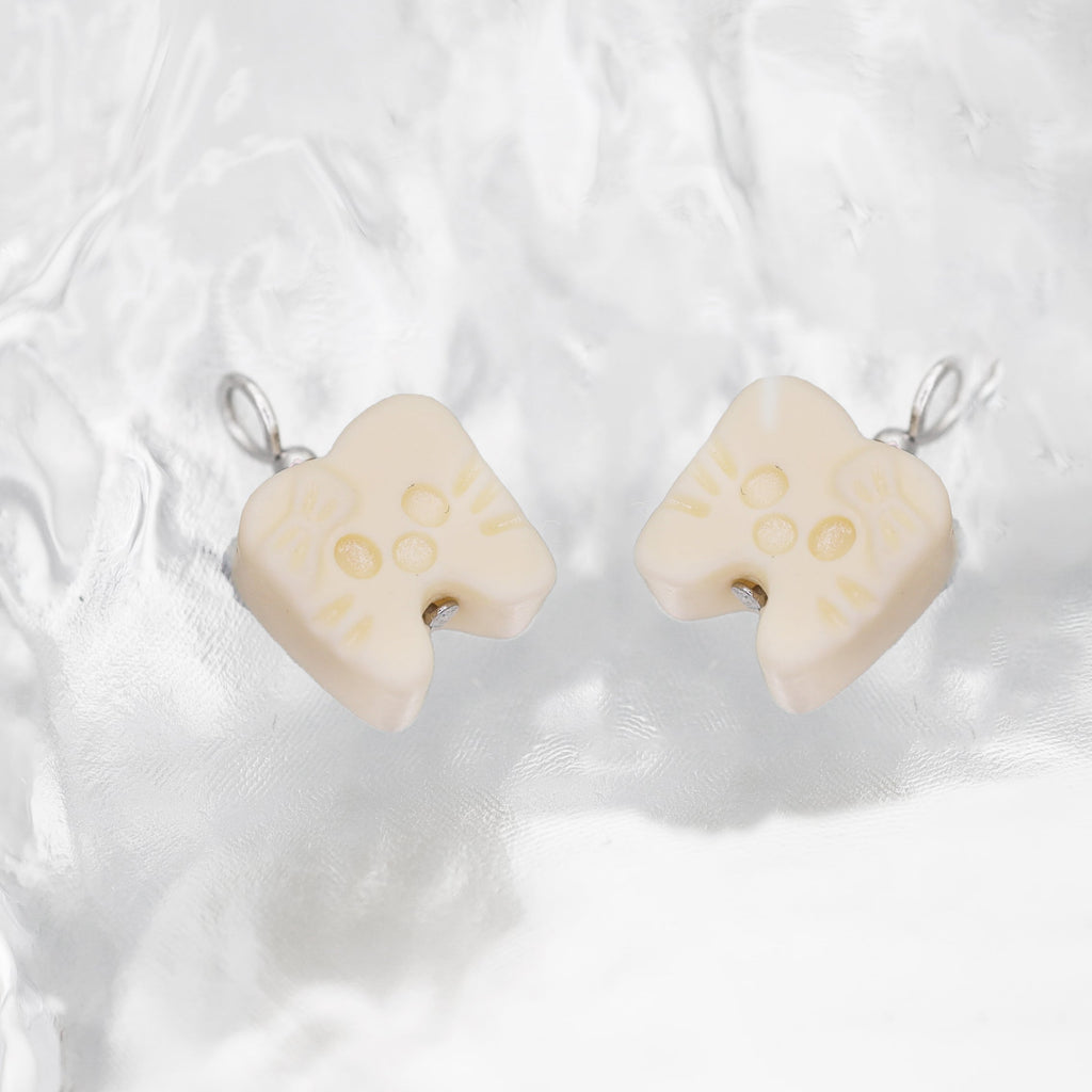 PAIR OF Kitty Fang Pendant stainless steel Earrings