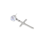 Cross CZ stainless steel Pendant Earring