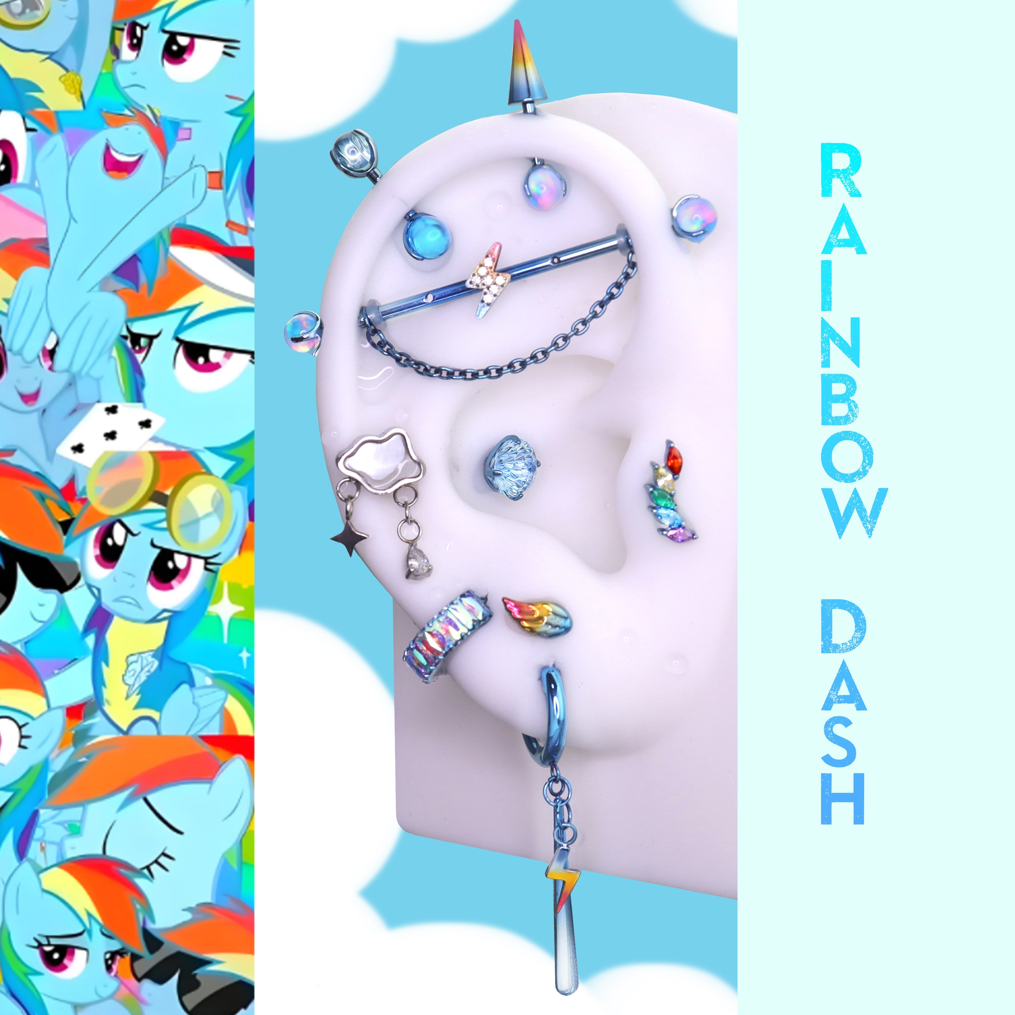 MLP Rainbow Dash Series Ear Accessories