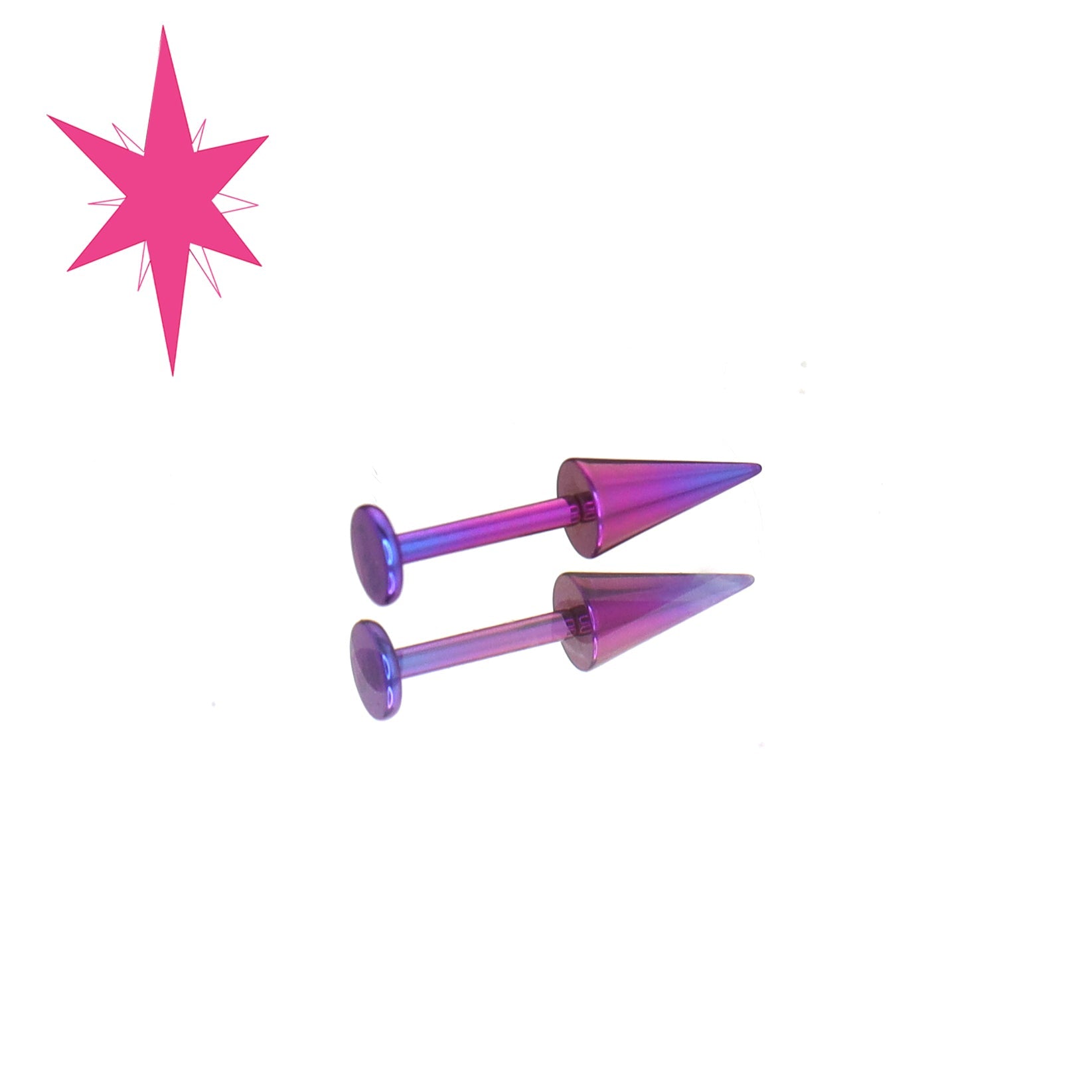 MLP  Titanium Zirconia Devil Spike Stud - Ear & Lip
