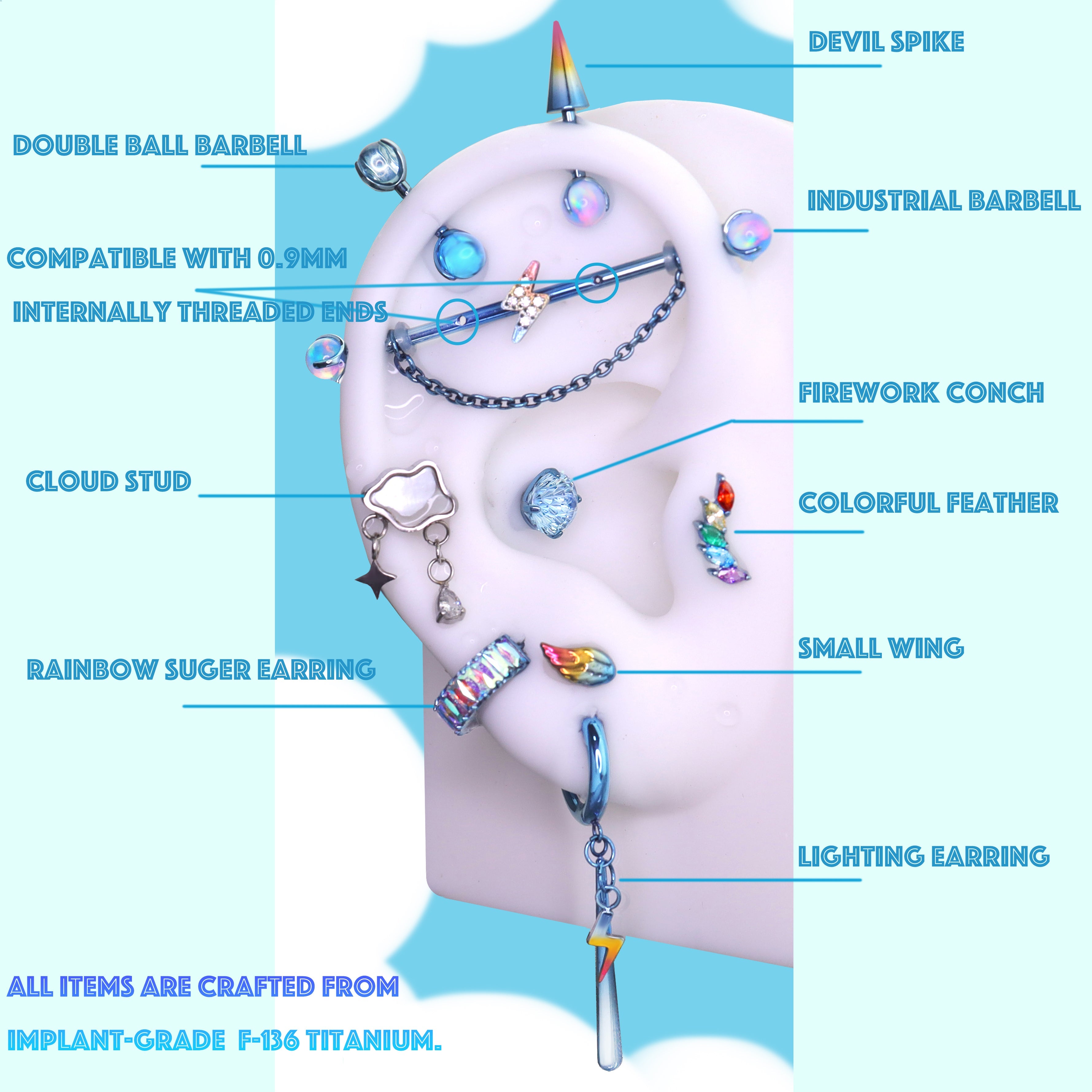MLP Rainbow Dash Series Ear Accessories