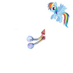 MLP  Titanium Opal Rook - eyebrow