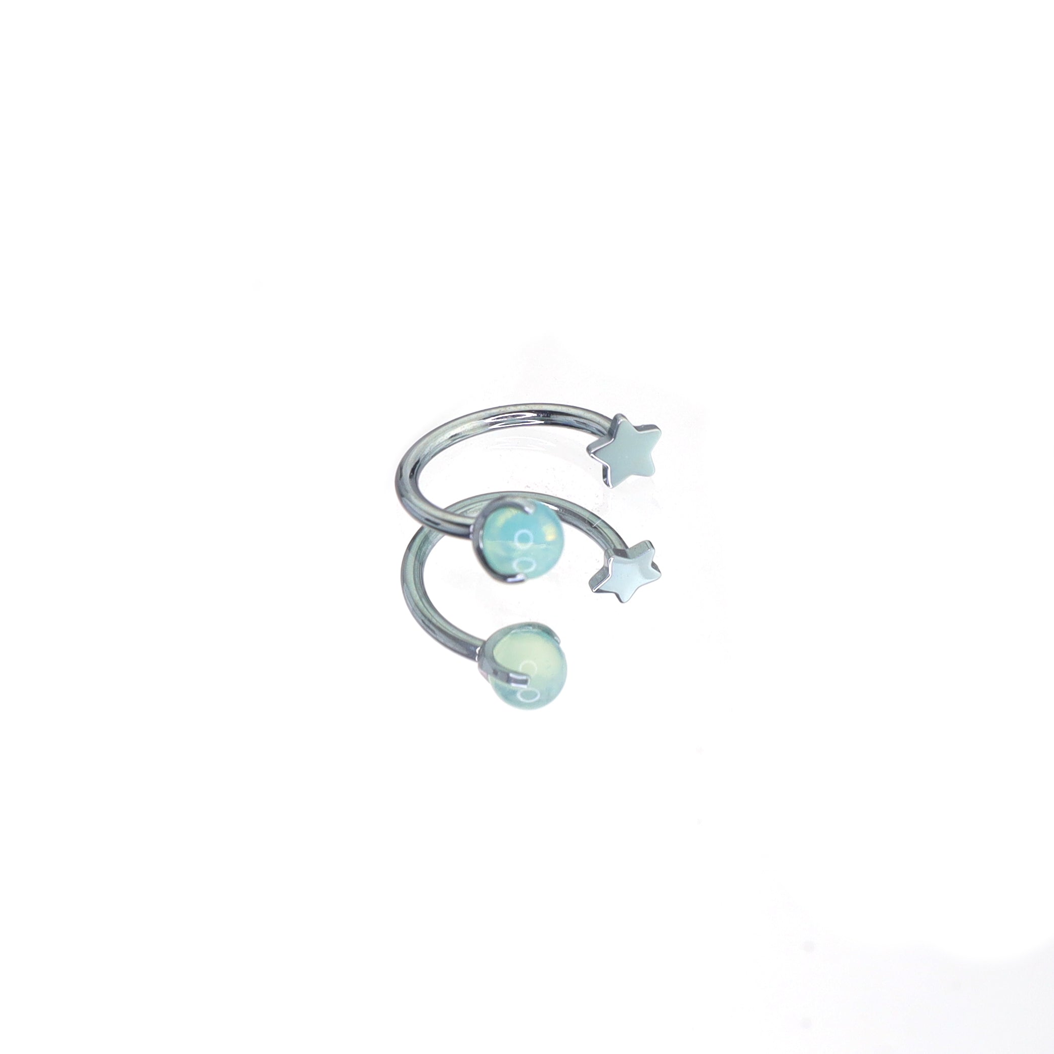 MLP Titanium Internally Threaded  Zirconia Ring - Horseshoe, Cartilage, Earring & Labret