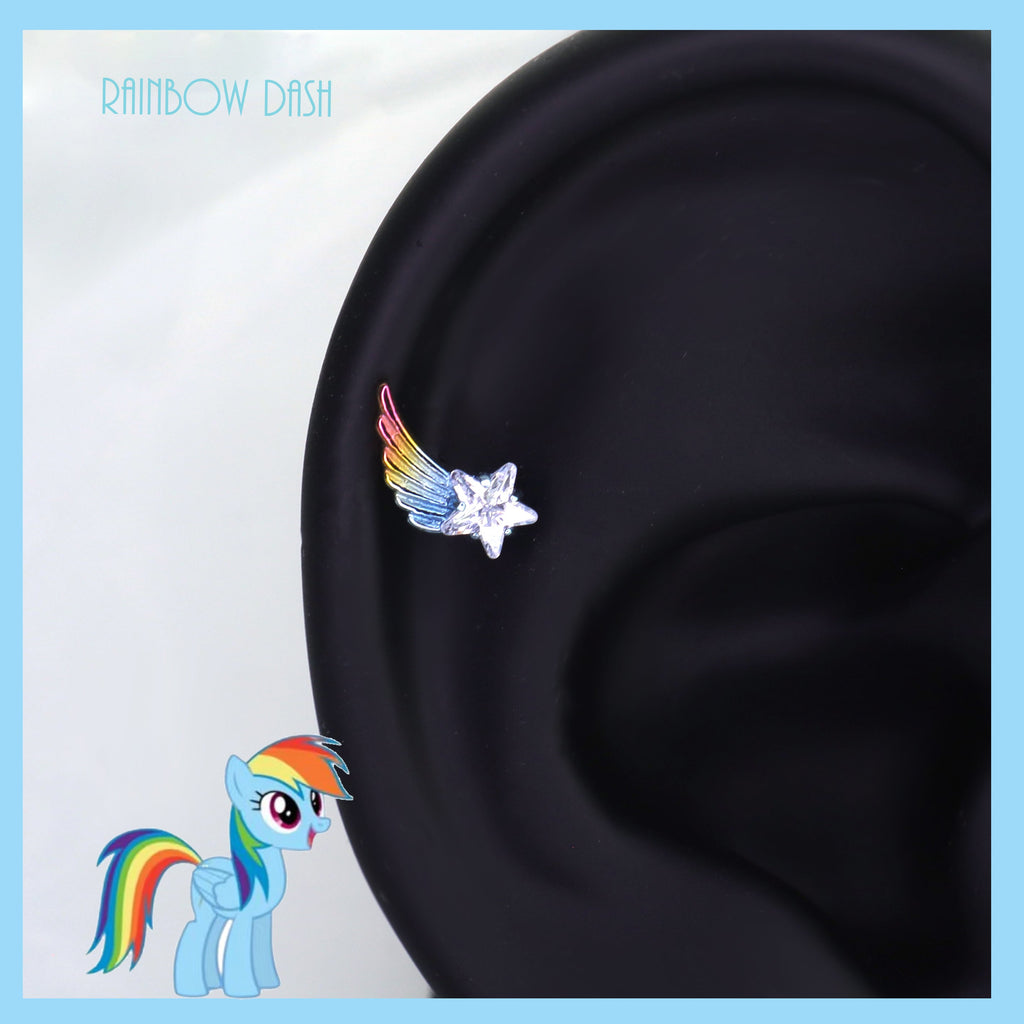 MLP Rainbow Star Ear Stud