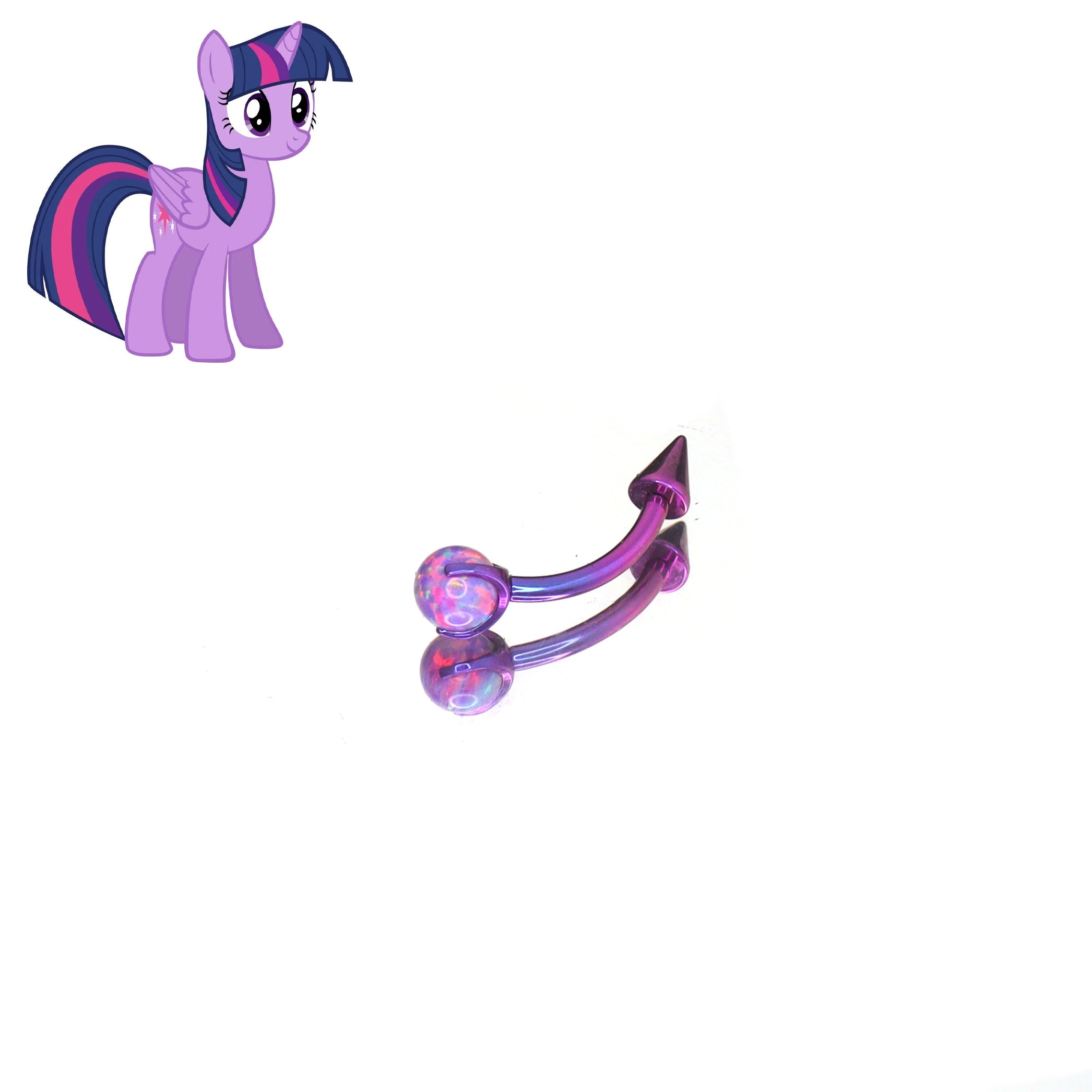 MLP  Titanium Opal Rook - eyebrow