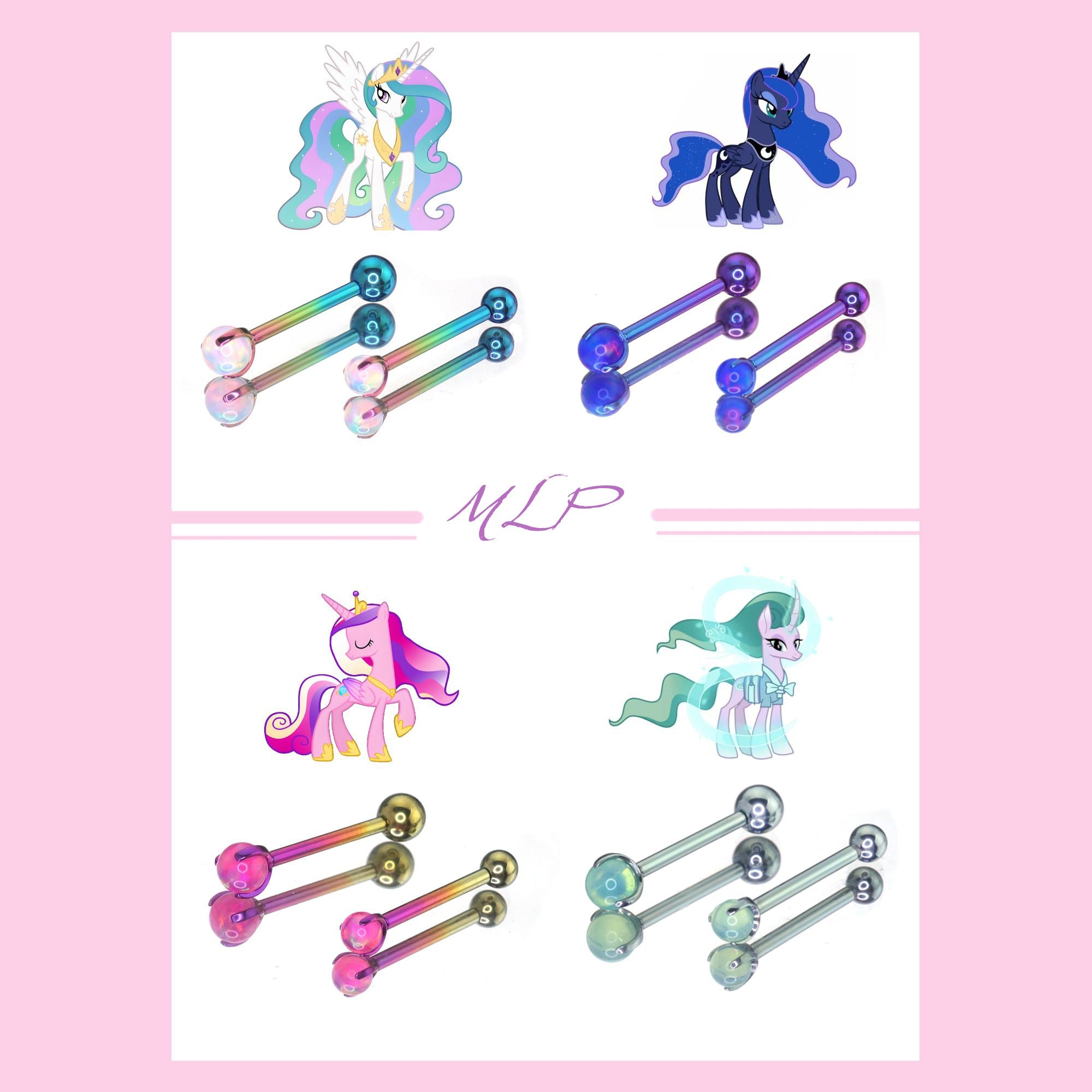 MLP  Opal CZ  Barbell - Tongue