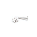 Text Engraved Internally Threaded tainless steel Studs