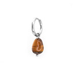 Wood Grain Minimalist stainless steel Pendant Earring