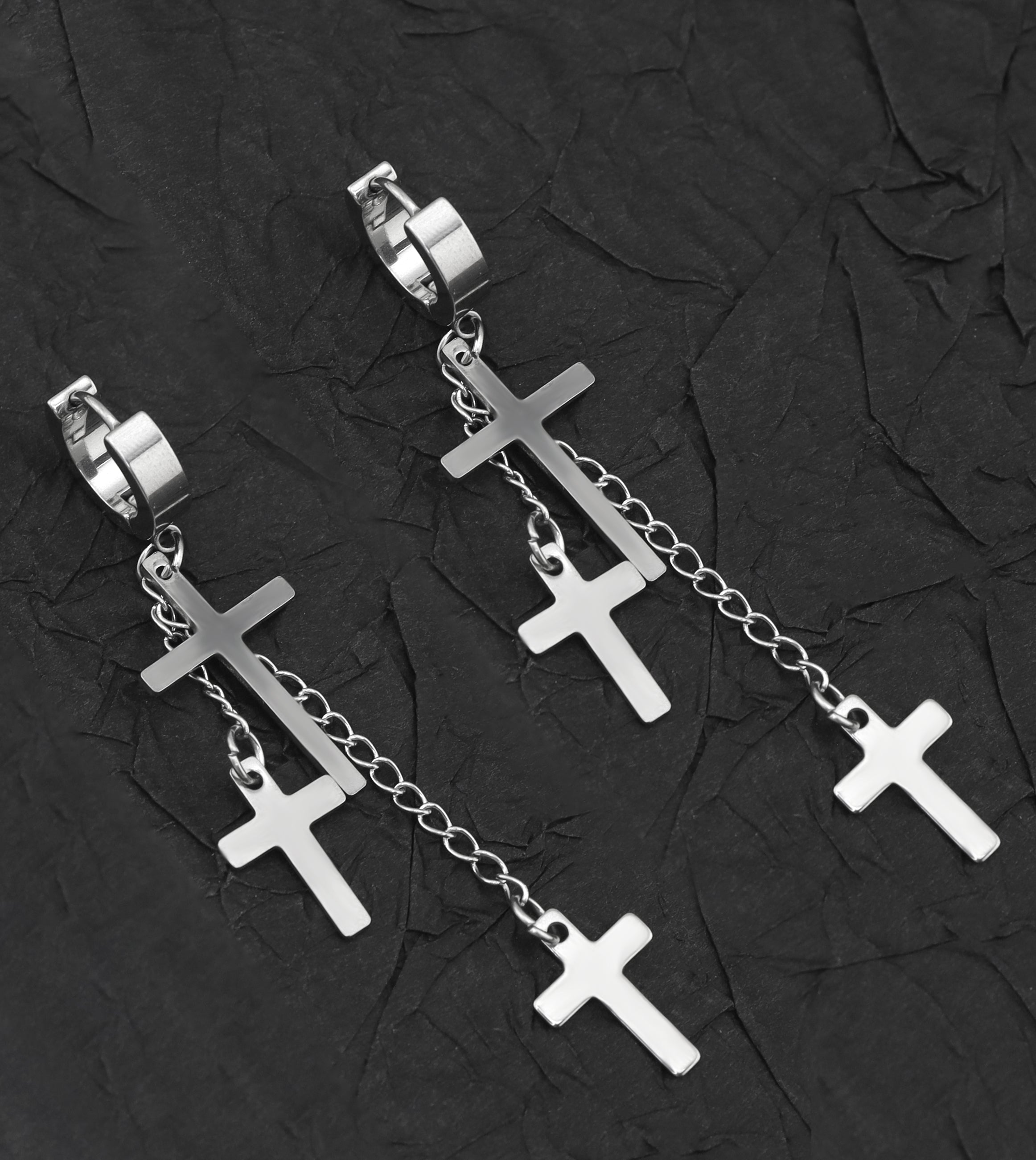 Cross Drop Chain Stainless Steel Earring Chain