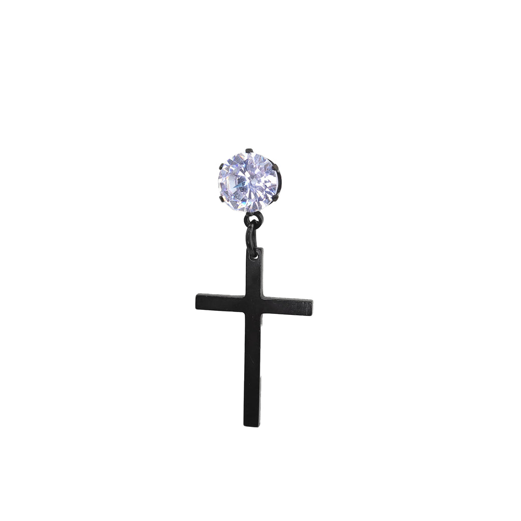 Cross CZ stainless steel Pendant Earring