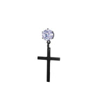 Cross CZ stainless steel Pendant Earring