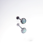 Opal Titanium Threadless Pin