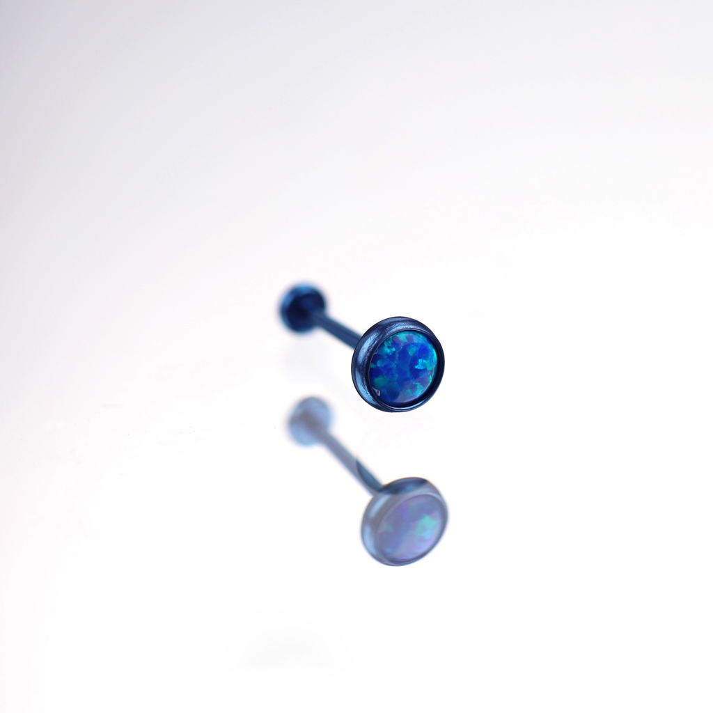 Opal Titanium Threadless Pin