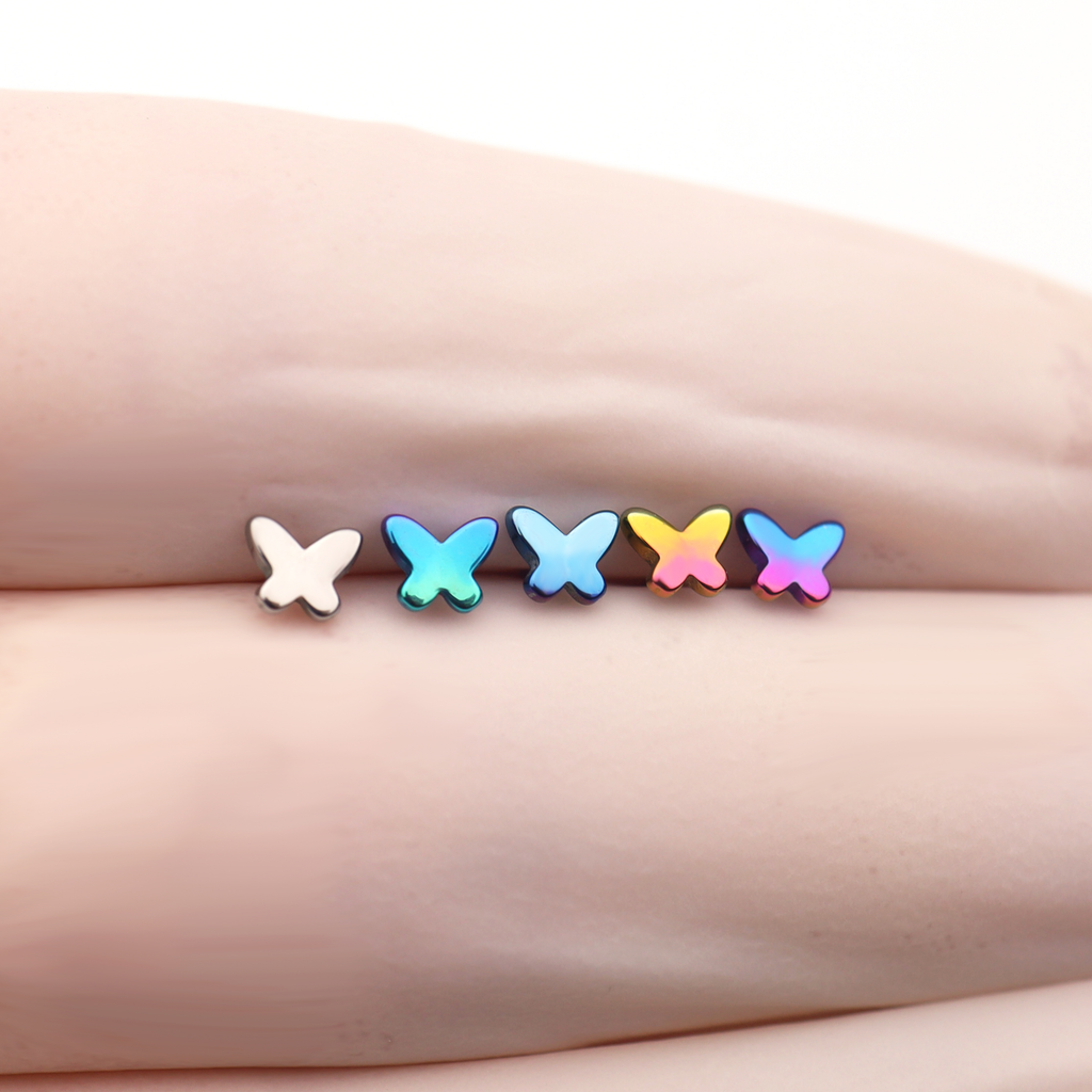 Colorful Gradient Butterfly Titanium - Nose/Ear Stud