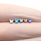 Colorful Gradient Butterfly Titanium - Nose/Ear Stud