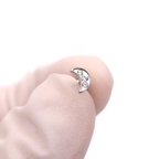 20G Moon CZ stainless steel Nose Stud
