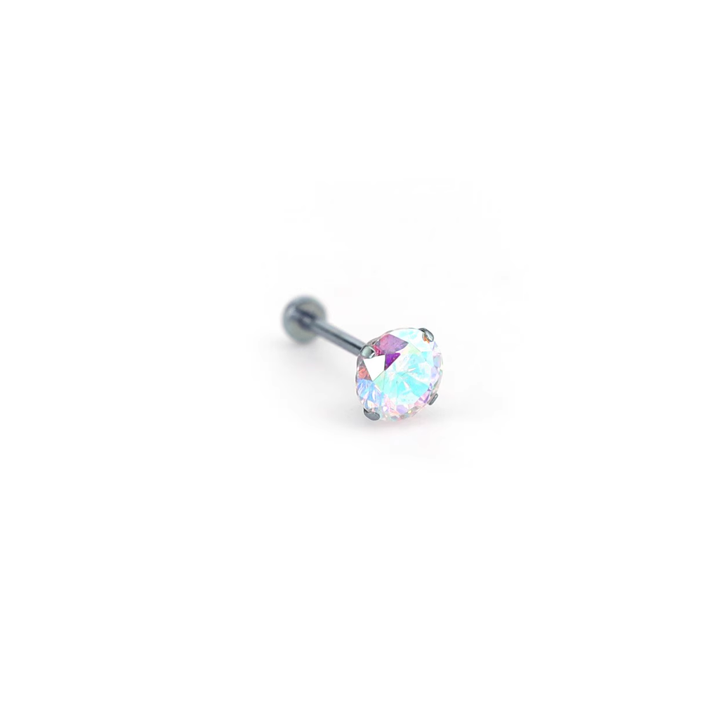 Titanium CZ Threadless Pin