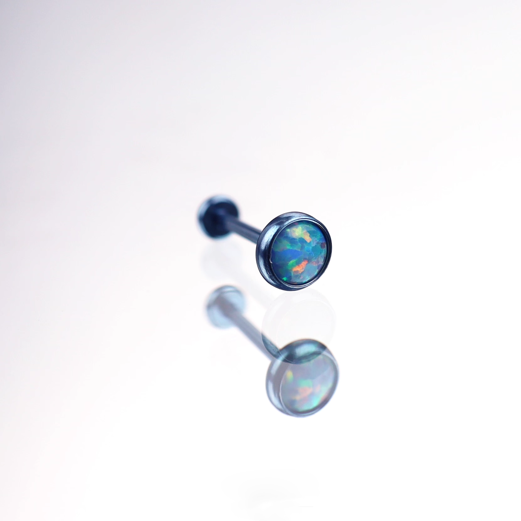 Opal Titanium Threadless Pin