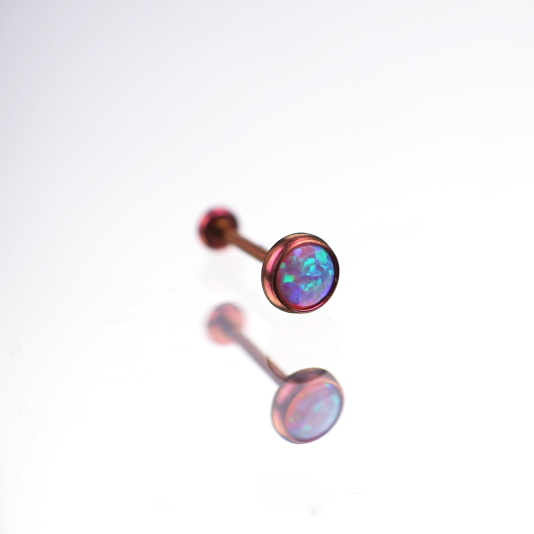 Opal Titanium Threadless Pin