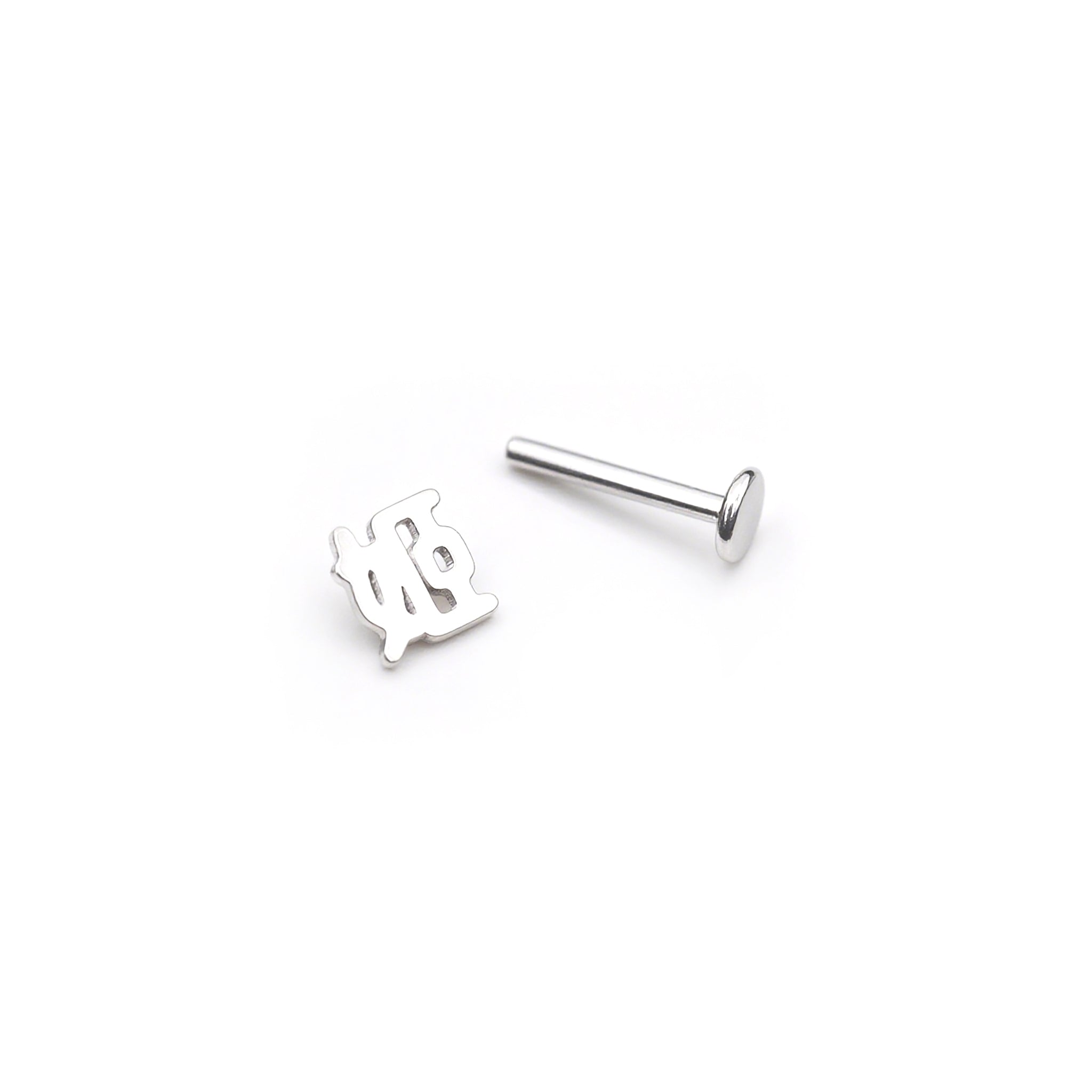 Text Engraved Internally Threaded tainless steel Studs