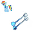 MLP Titanium Internally Threaded  Zirconia Barbell - Tongue & Ear