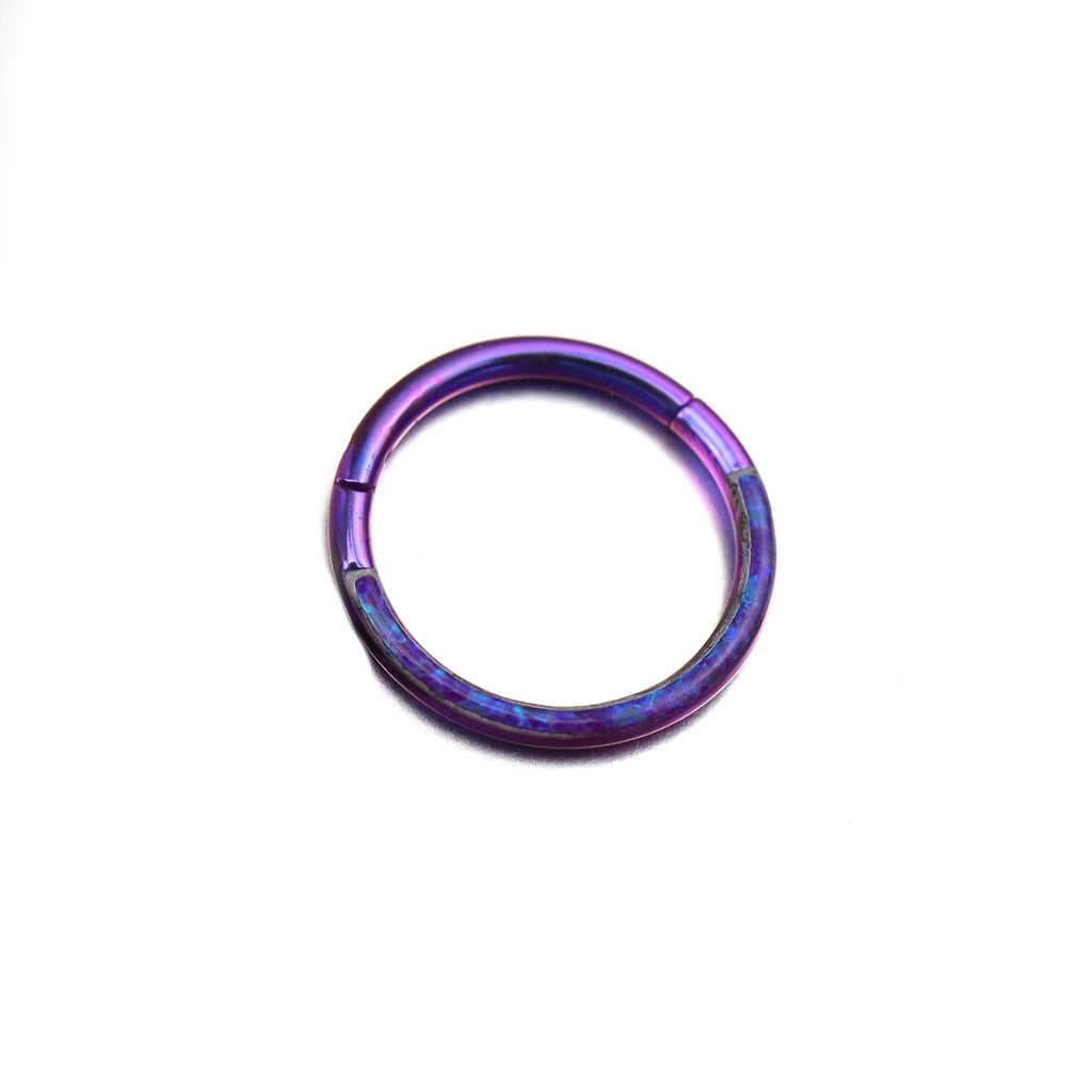 Opal Half Titanium Segment Hoop