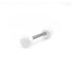White Acrylic barbell studs
