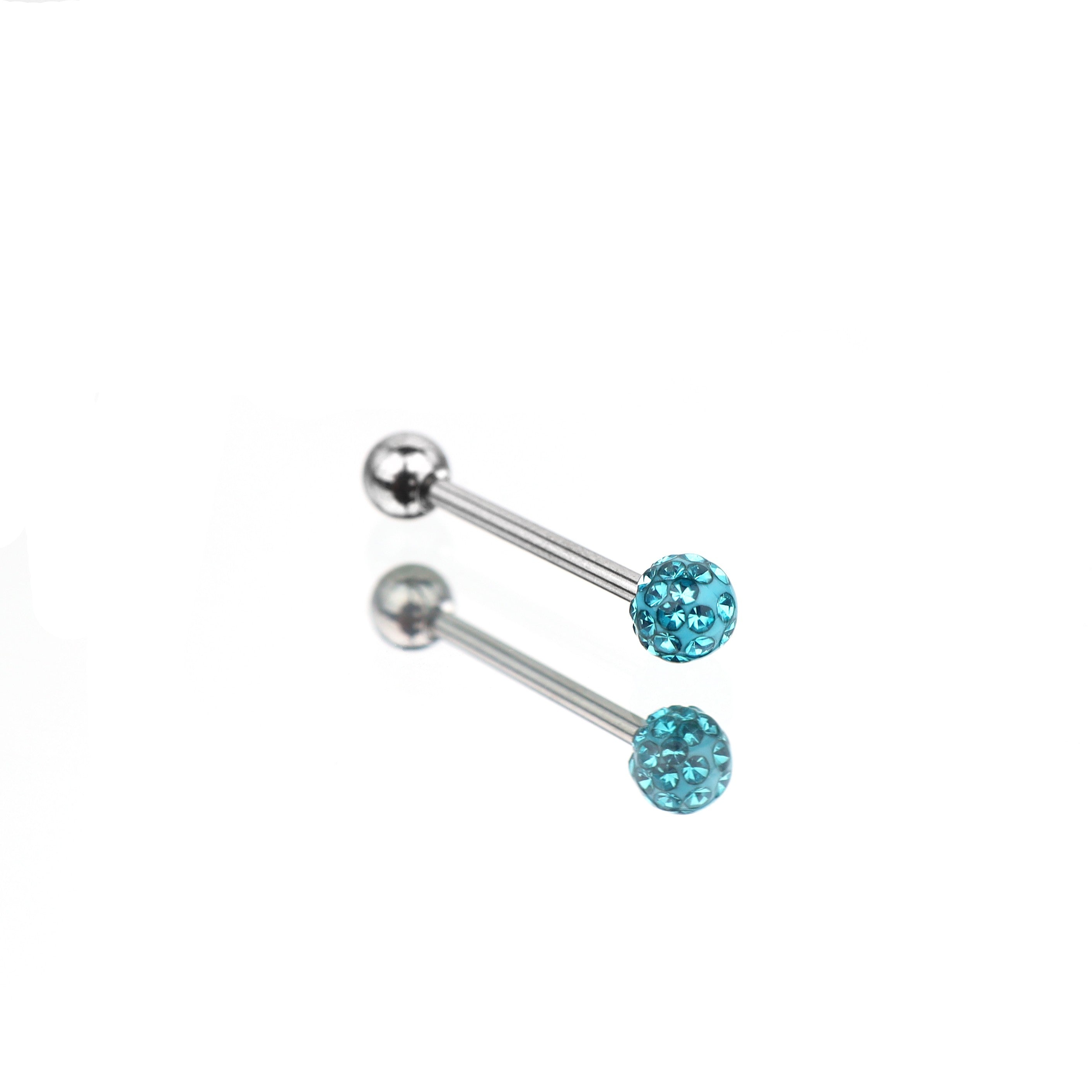Full CZ  Stainless Steel barbell studs