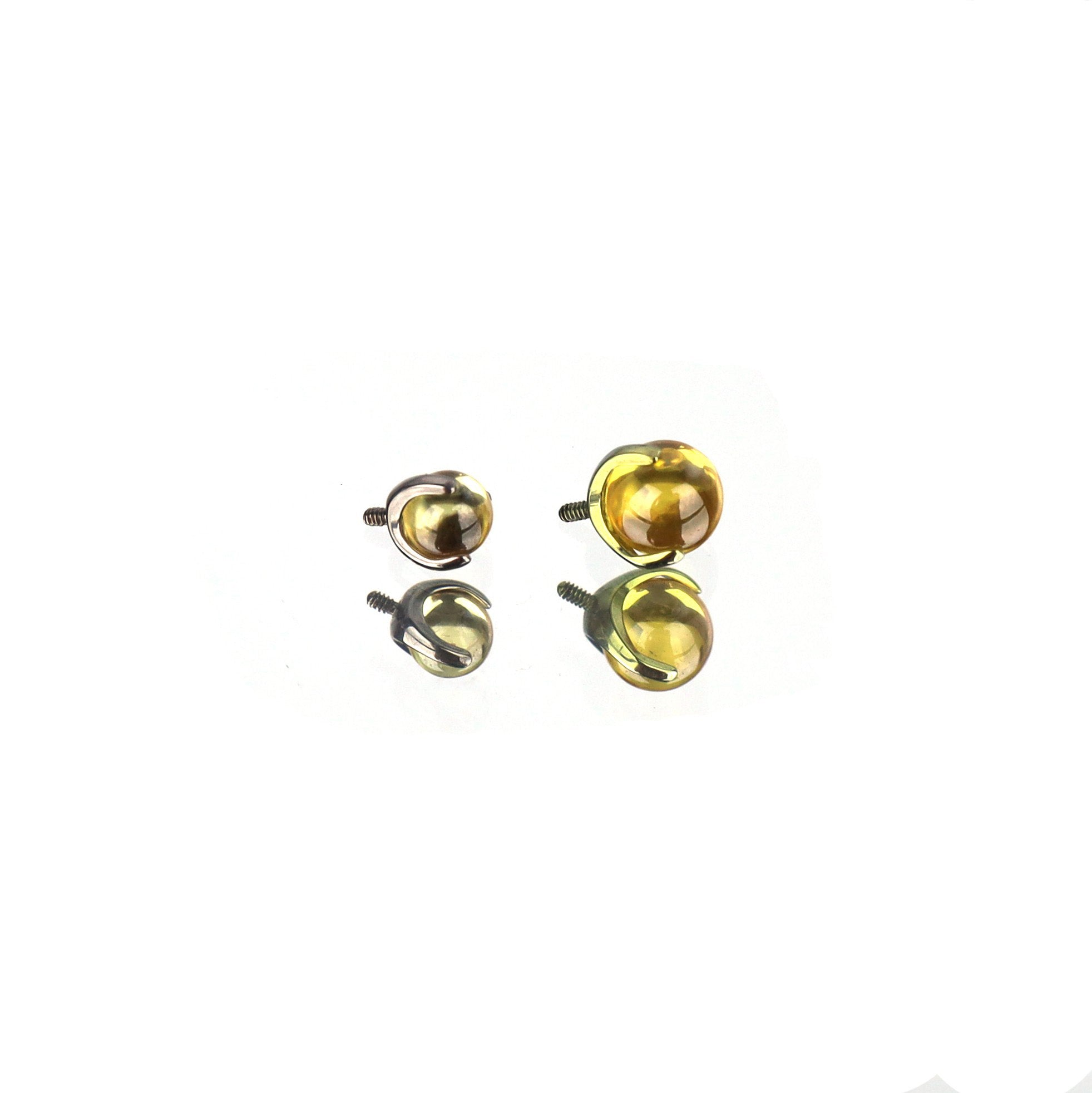 Rainbow CZ ball Titanium Internally Threaded barbell stud