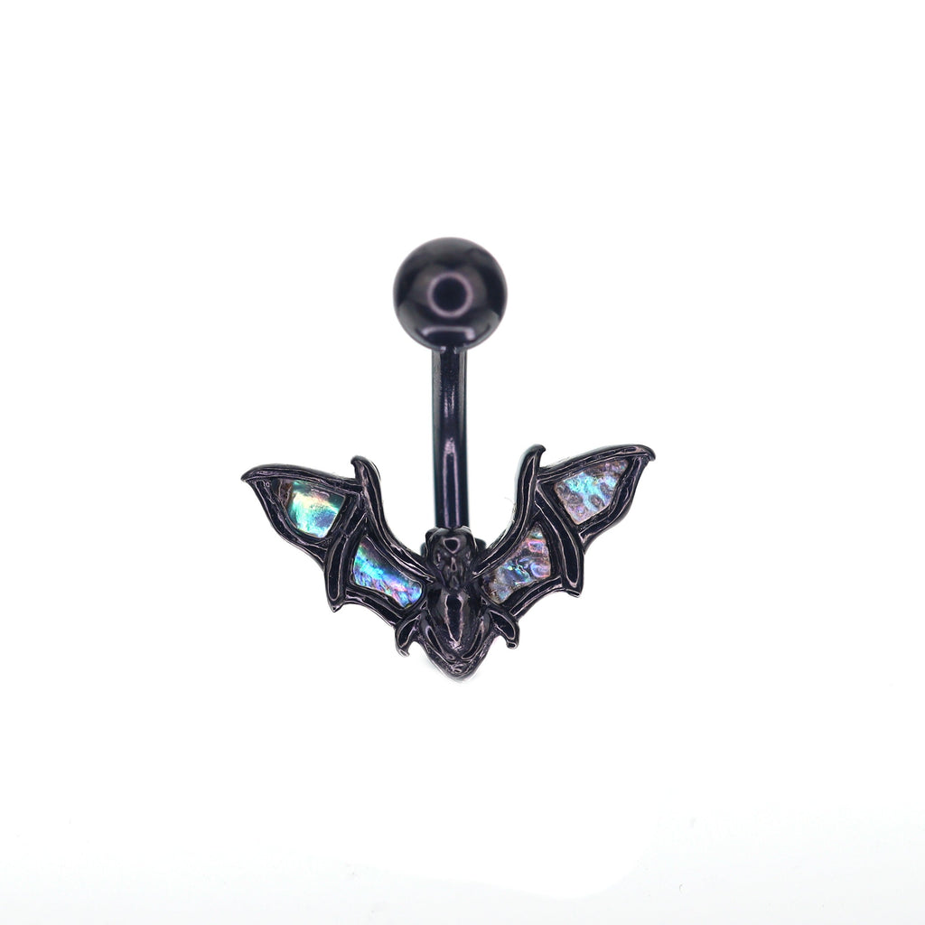 Black Bat Wings Stainless Steel Belly Rings