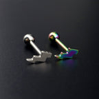 Lightning Bolt Stainless steel Tongue Stud