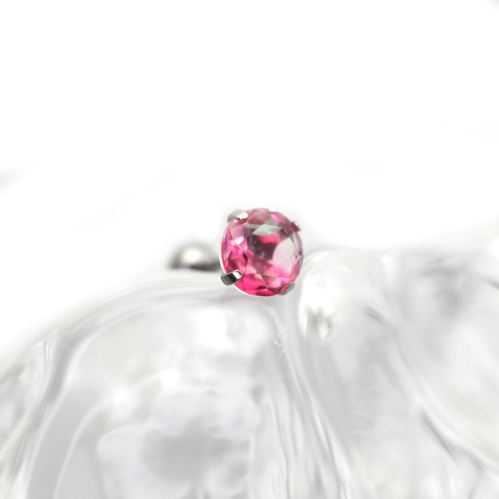 Gradient Tourmaline CZ Titanium tongue stud