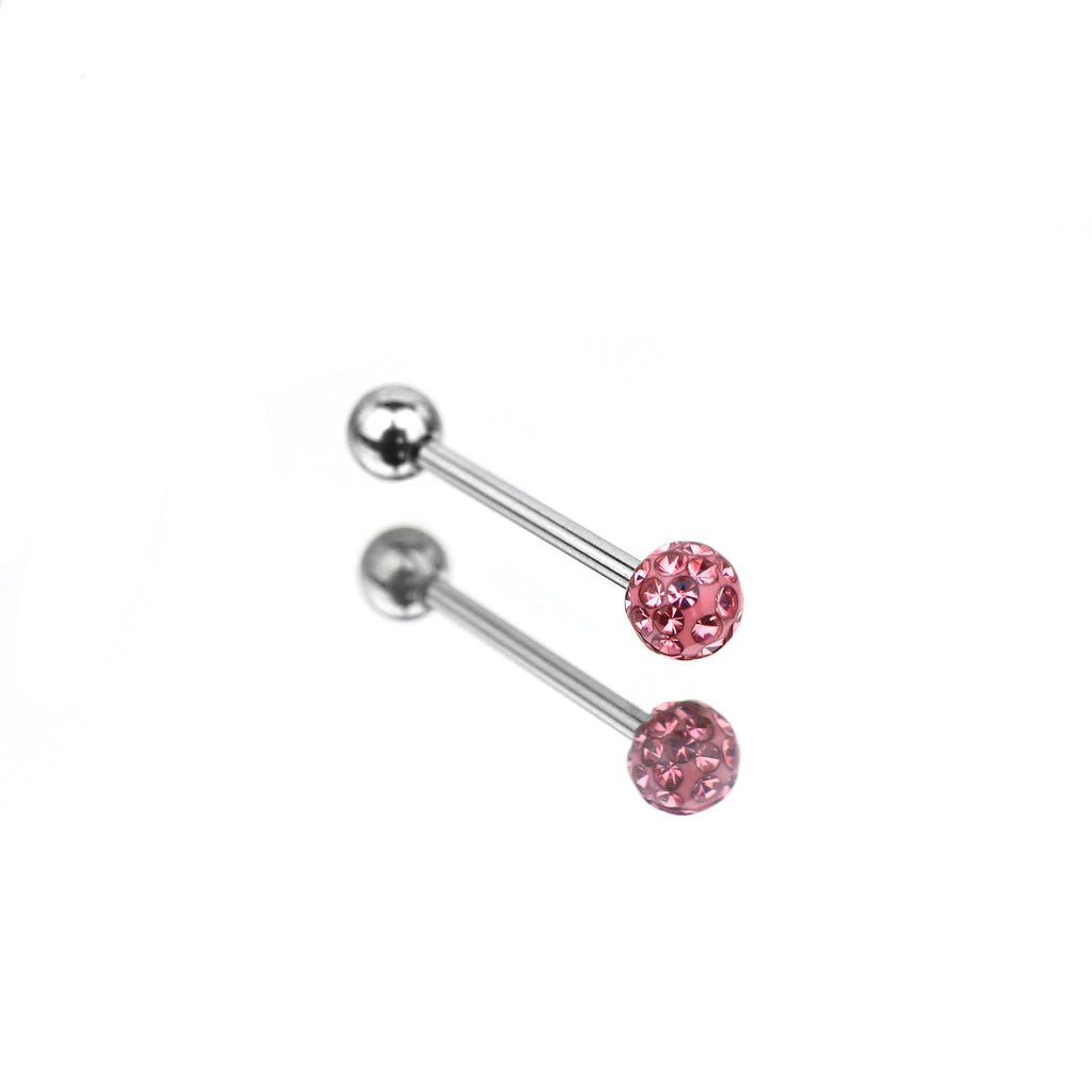 Full CZ  Stainless Steel barbell studs