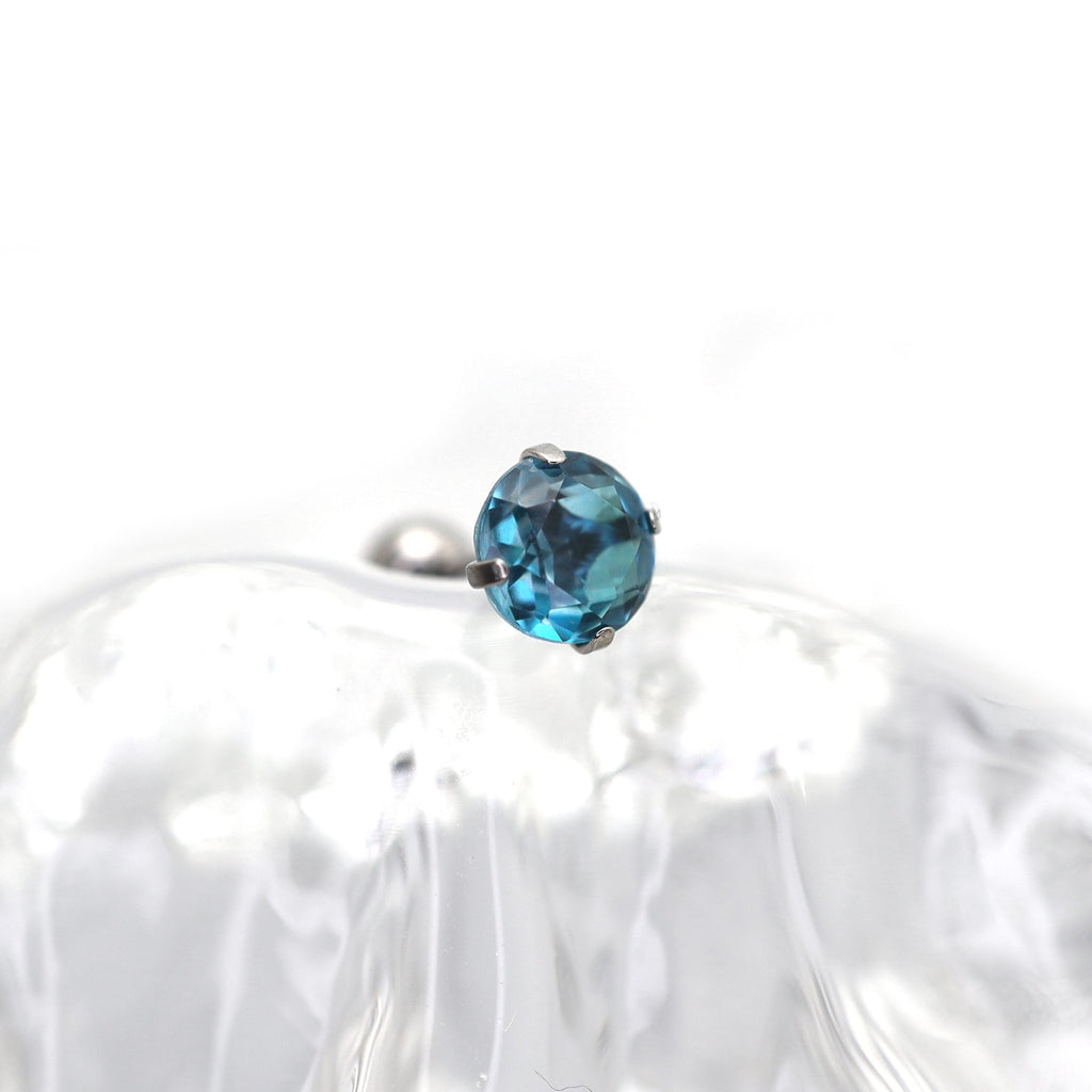 Gradient Tourmaline CZ Titanium tongue stud