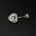 Heart-shaped CZ S925 Sterling Silver Belly Ring