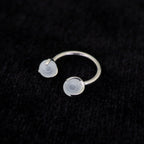 16G Pastel CZ Titanium Horseshoe Ring