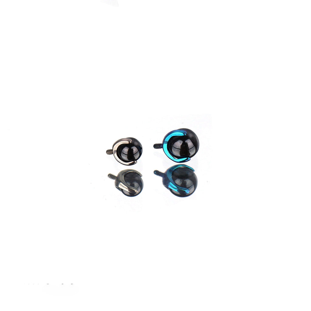 Rainbow CZ ball Titanium Internally Threaded barbell stud