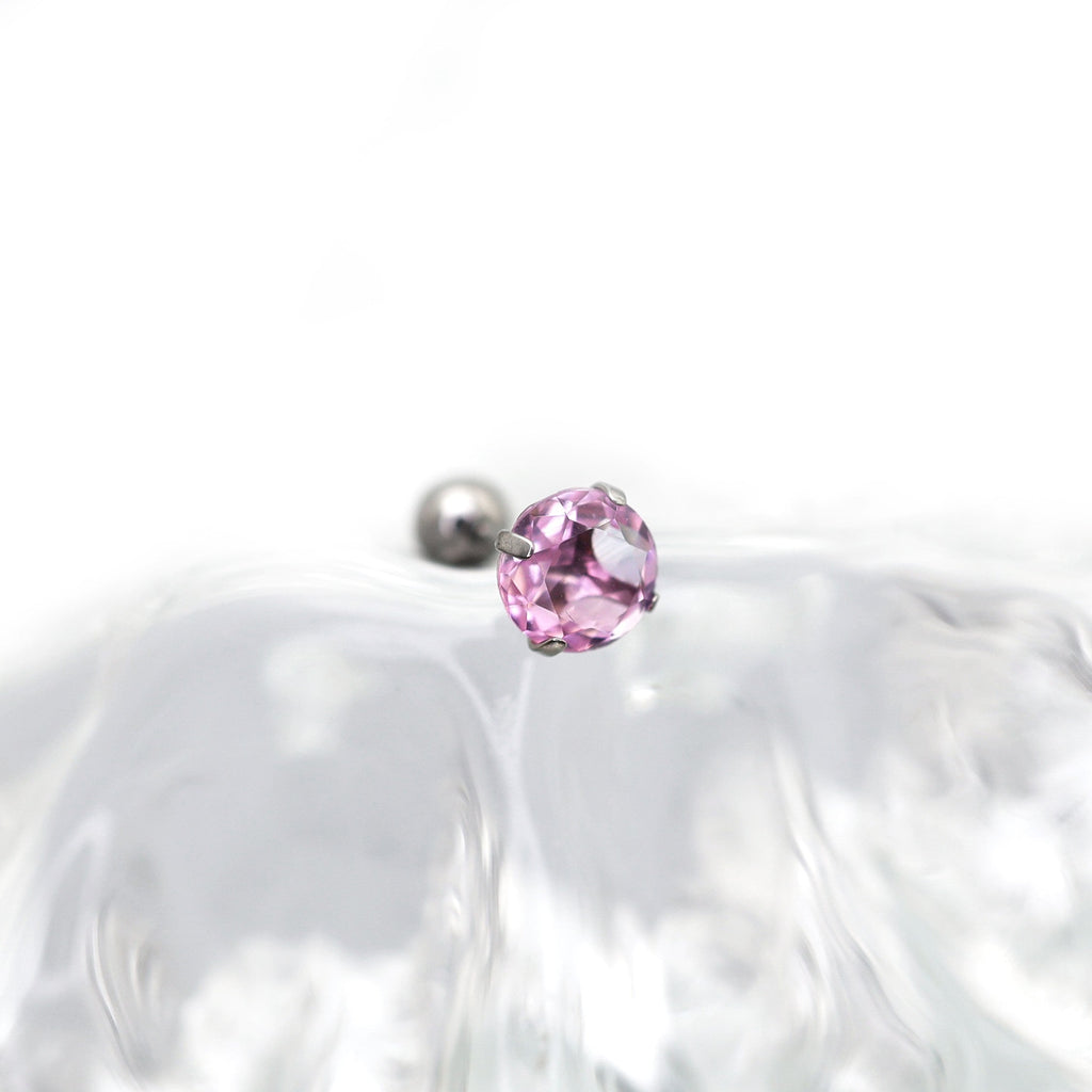 Gradient Tourmaline CZ Titanium tongue stud