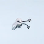 Pink & Black Zipper Design Navel Ring