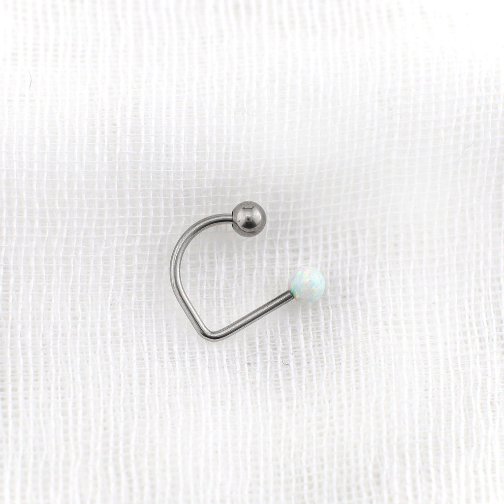 Opal Spike Titanium Internally Threaded U-Ring