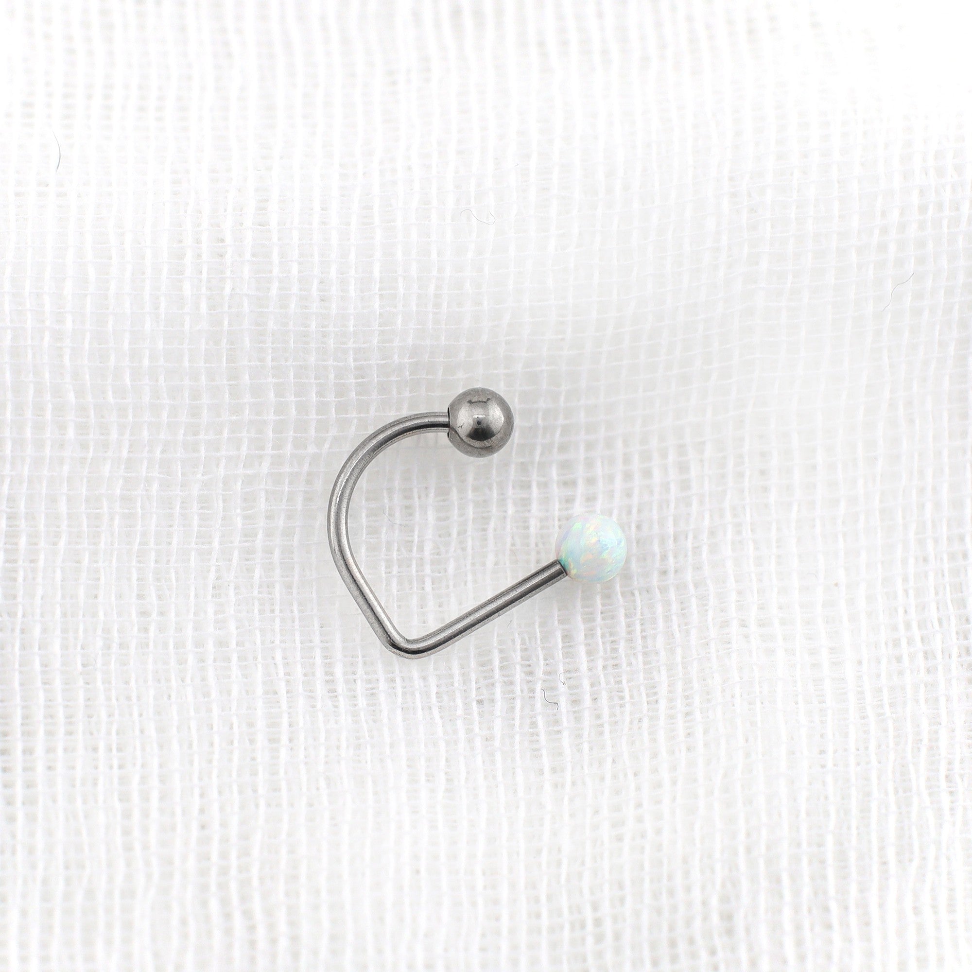 Opal Spike Titanium Internally Threaded U-Ring