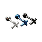 Cross Stainless steel Tongue Stud