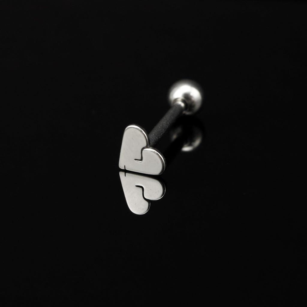 Broken Heart Stainless Steel Tongue Stud