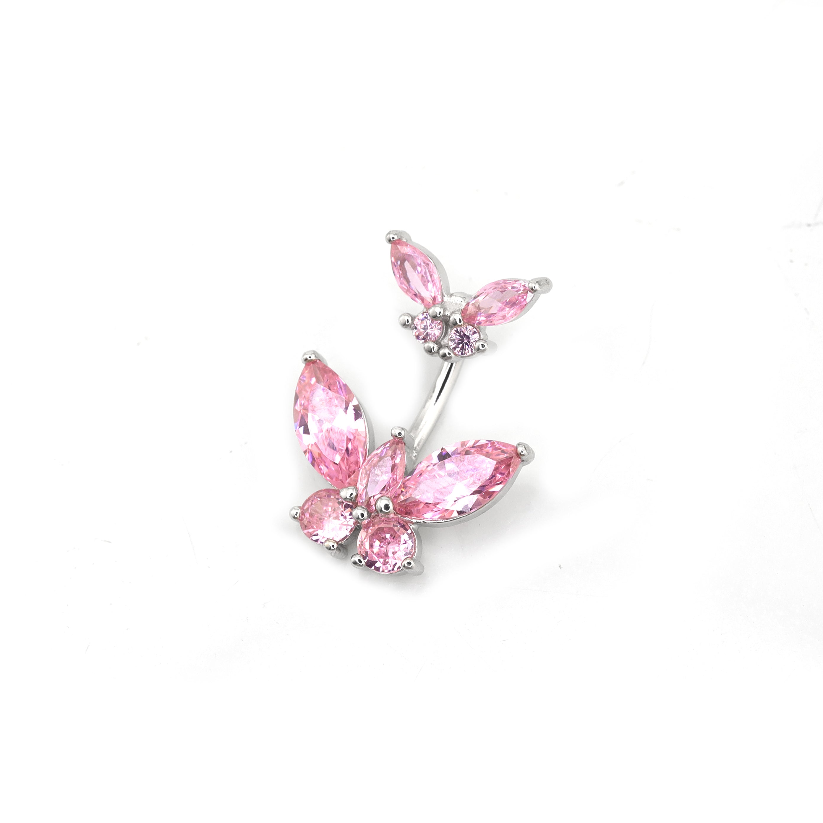 Butterfly CZ S925 Sterling Silver Belly Ring