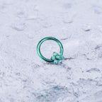 Floral Opal Titanium Segment Hoop