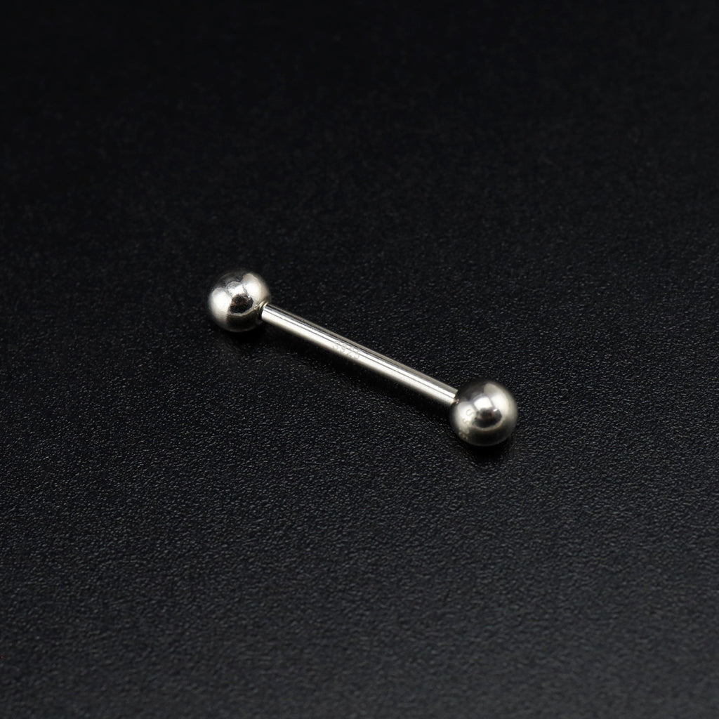 Classic Externally Threaded S925 Sterling Silver barbell studs