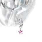 Star Rainbow CZ Pendant Titanium Segment Hoop