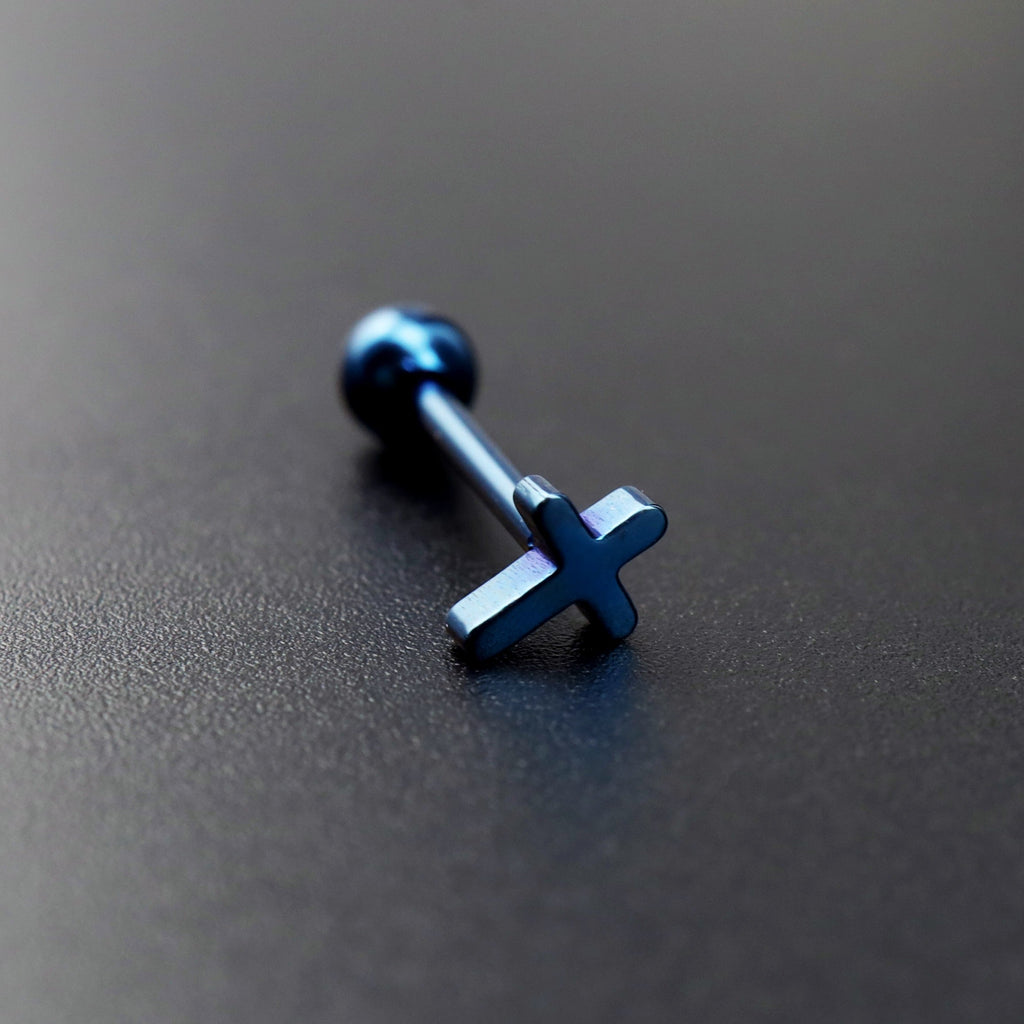 Cross Stainless steel Tongue Stud