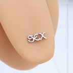 "SEX" Text Stainless Steel Tongue Stud