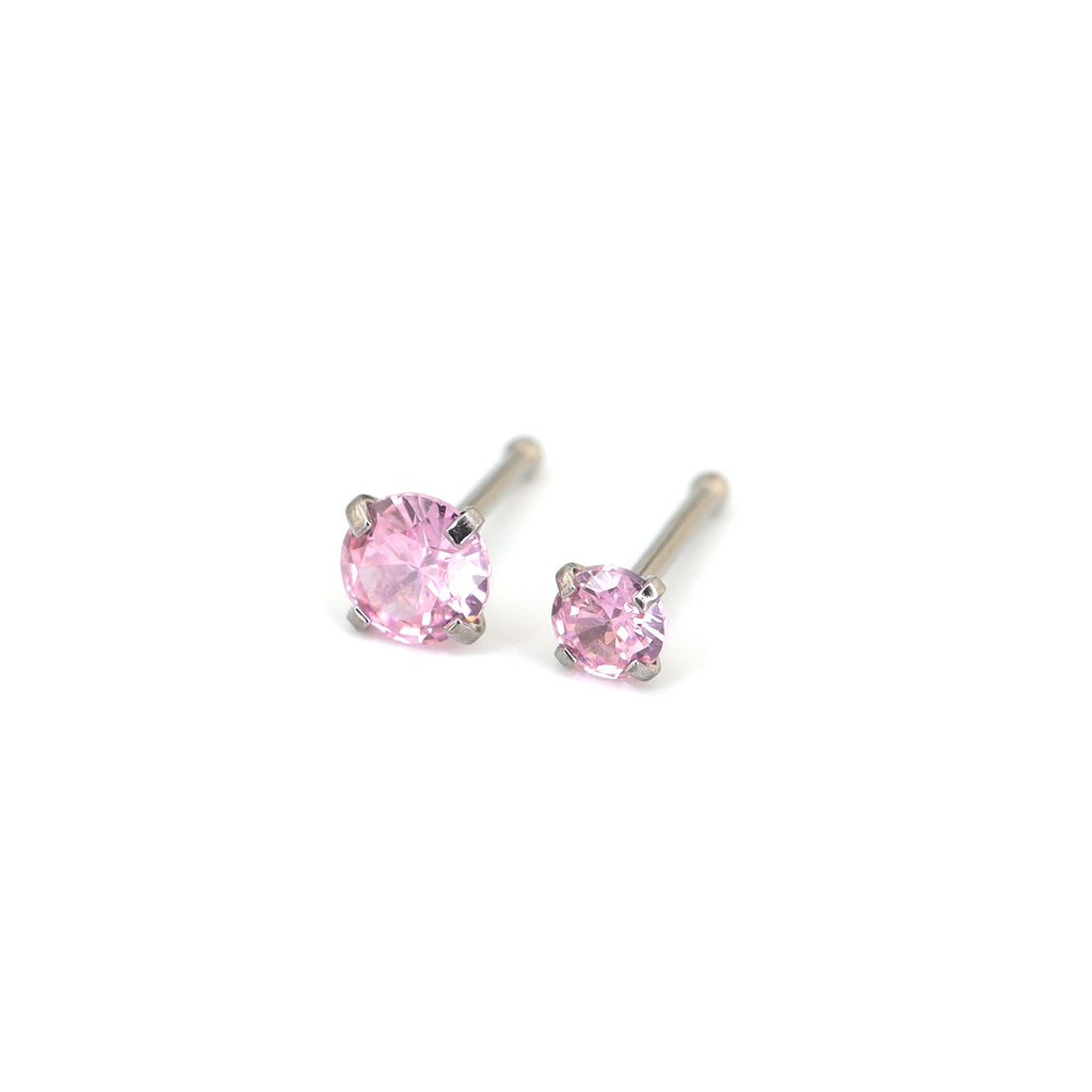 4/8PCS 20G CZ Nostril Stud Set